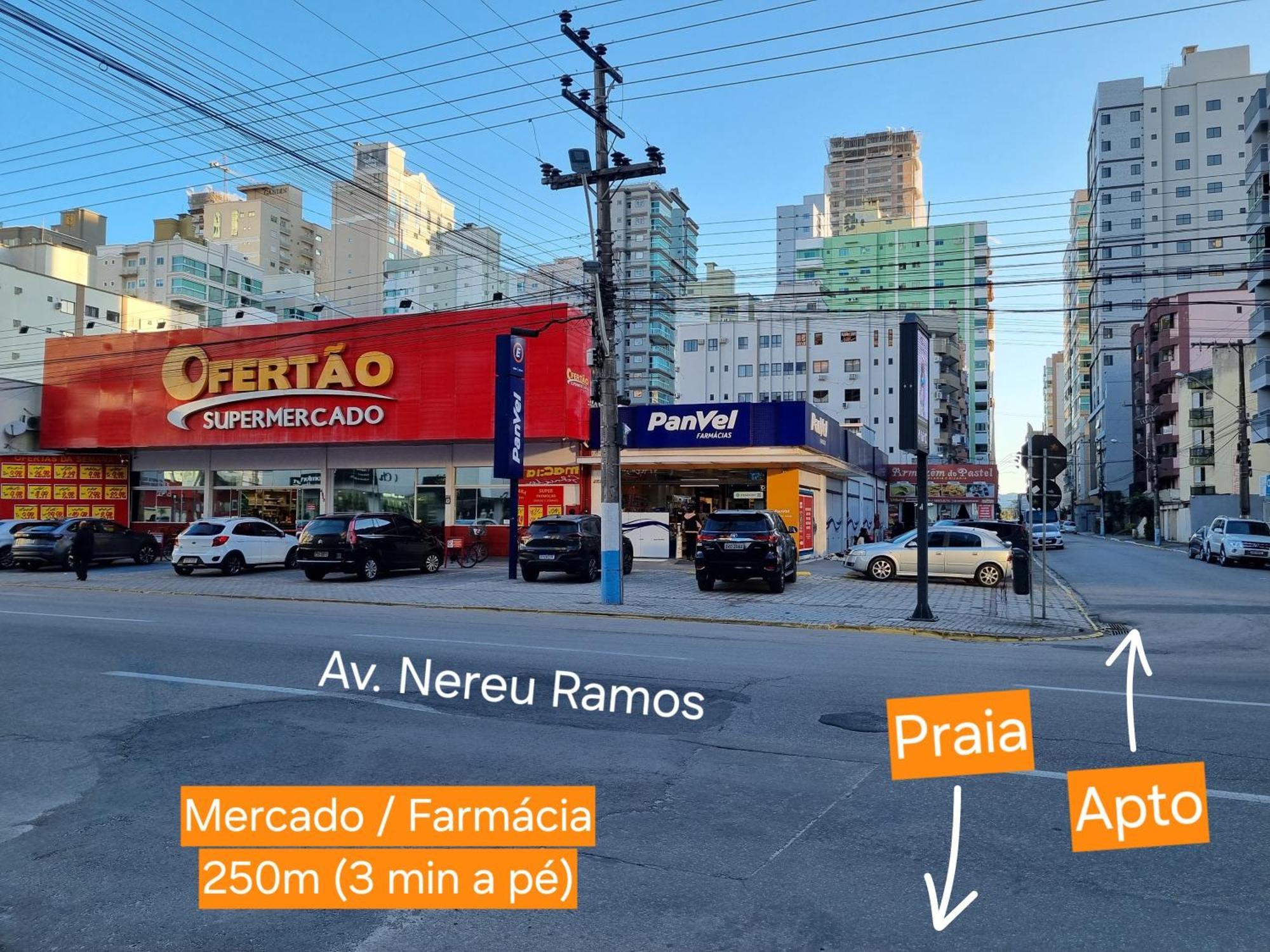Uma Quadra E Meia Do Mar Ar Wifi Smart Tv Itapema Exterior foto